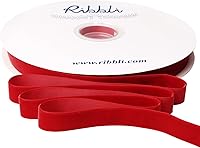 Vista 42 de Ribbli - Cinta de terciopelo marrón de 1 pulgada, carrete continuo de 25 yardas - Cinta navideña marrón para envoltorios de regalo, manualidades