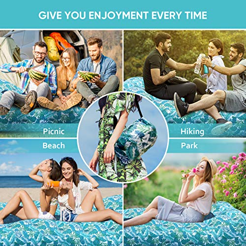 Myuilor Lounger Chair Air Sofa Couch Inflatable Hammock Ergonomic Beach Bed Waterproof Anti-Air Leaking for Camping Hiking Travel Beach Picnic Lakeside, No Pump Required (Green) - Thumbnail 6