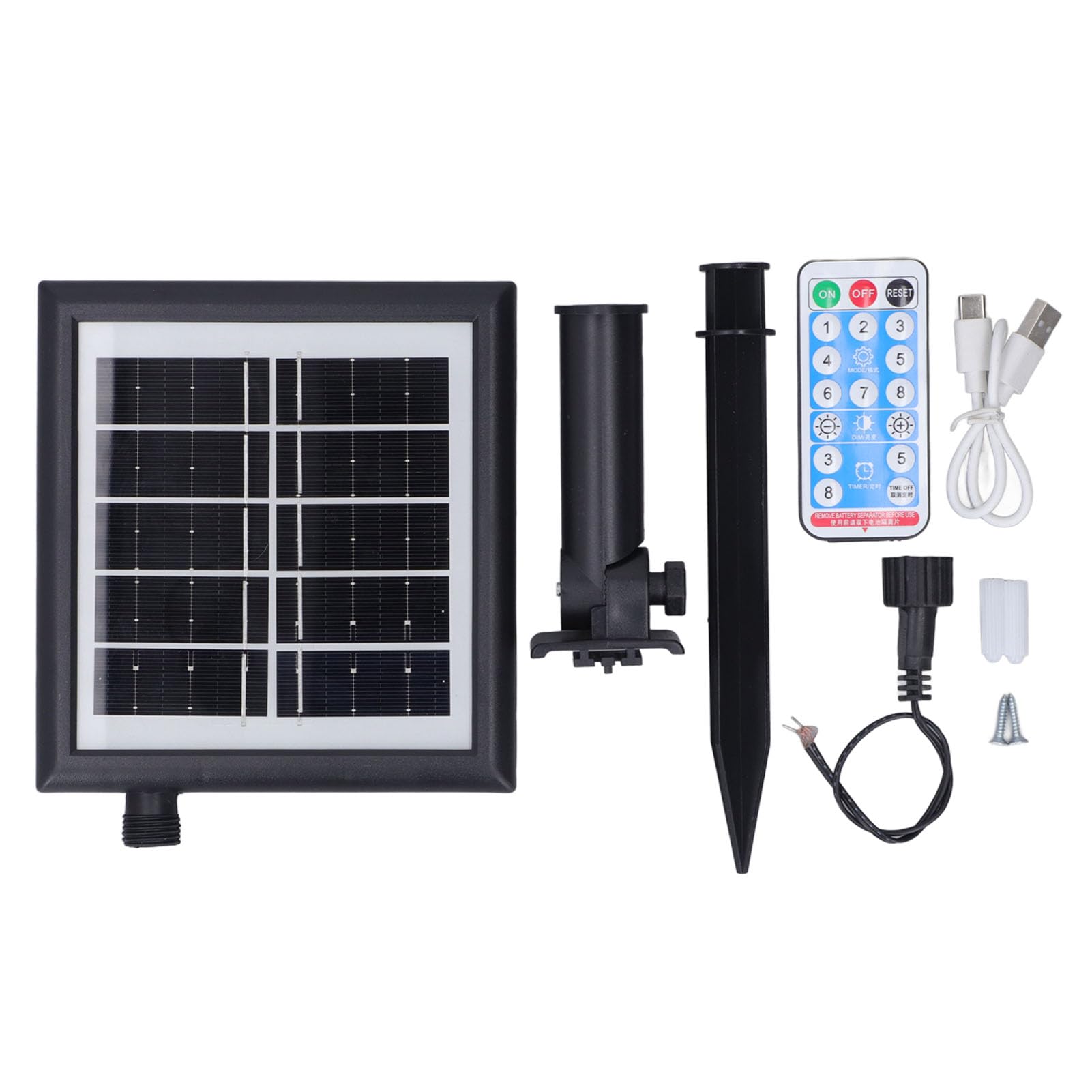 Controller Luci Solari Con Telecomando - Pannello Control Box Per Luci LED A Energia Solare