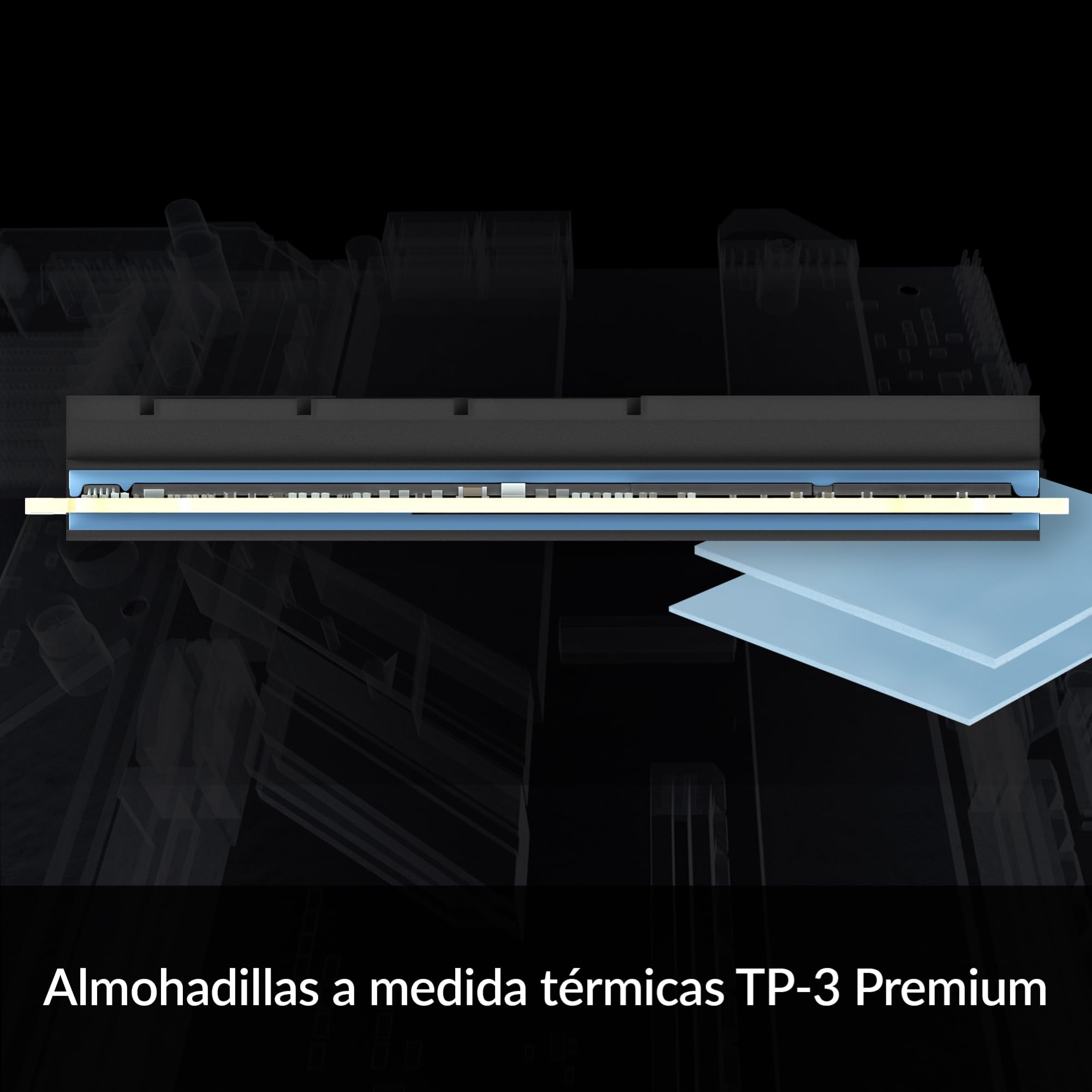 ARCTIC M2 Pro - Disipador térmico para SSD M.2 2280, con almohadillas térmicas ARCTIC TP-3, compatible con PC y PS5, para SSD de una y dos caras - Negro