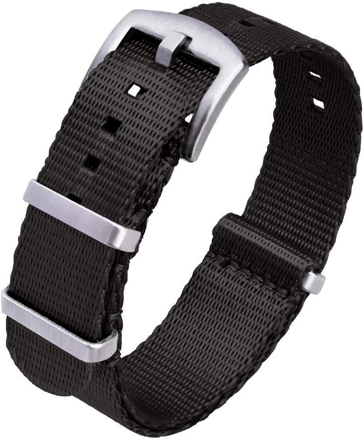 Military Ballistic Nylon Watch Strap with Heavy Buckle 18mm 20mm 22mm Premium Nylon Watch Bands for Men Women