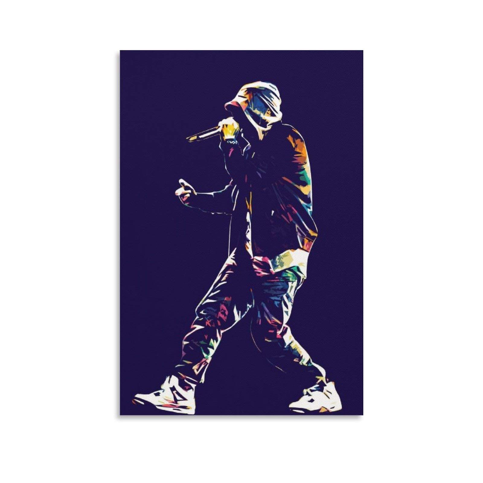 Hip-hop Star Eminem Canvas Art Poster and Wall Art Picture Print Modern Family bedroom Decor Posters 12×18inch(30×45cm)