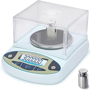 Srora Lab Scale 3000g x 0.01g High Precision Analytical Balance with Windshield & 500g Weight
