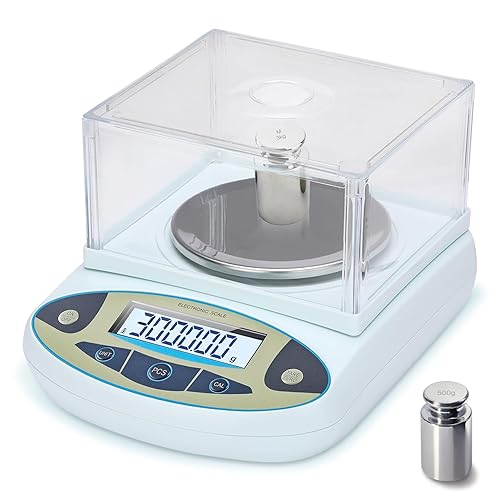 Miniatura 11 de Báscula de laboratorio de 211.64 oz x 0.00 oz, balanza analítica de 0.00 oz de alta precisión, báscula científica de gramos, balanza digital para