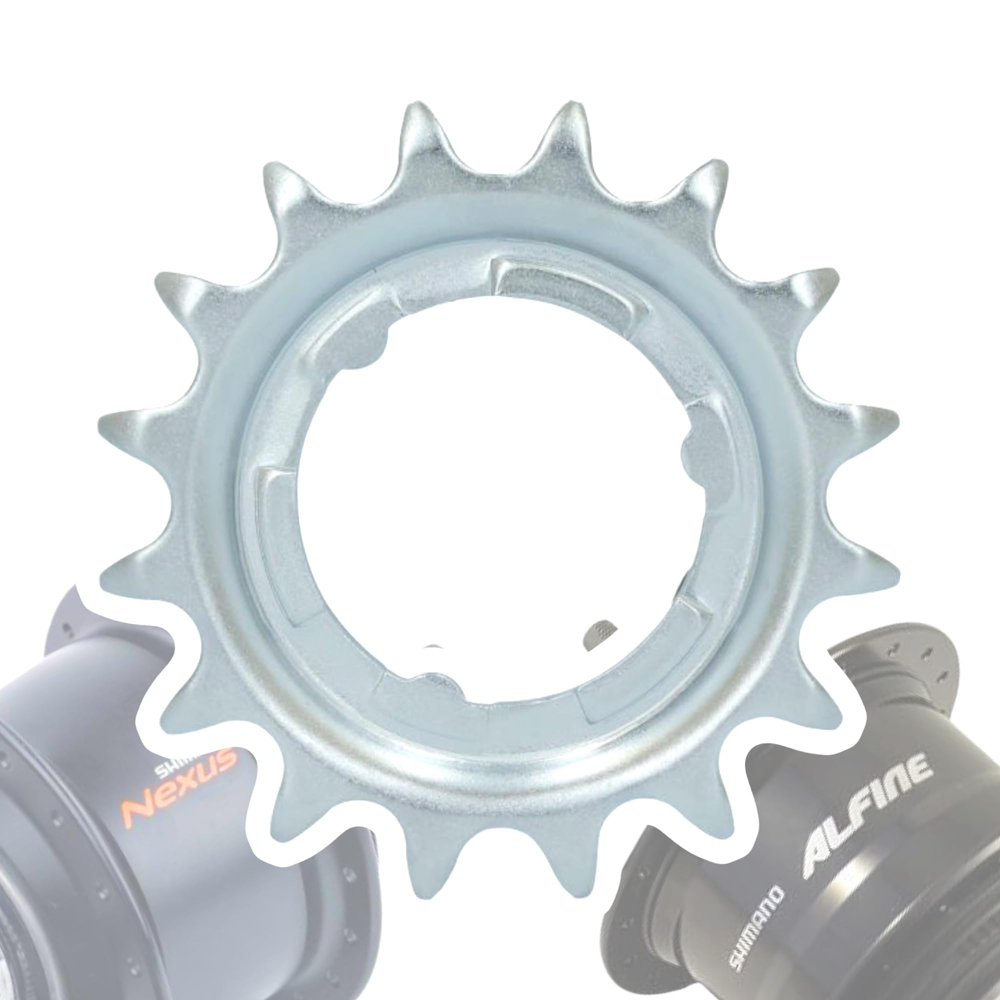 F26 Shimano Fahrrad Nexus/Alfine Getriebenaben Verschleiss Teil Service Wartung Austausch Naben Ersatz Ritzel (Silber 16 Zähne)
