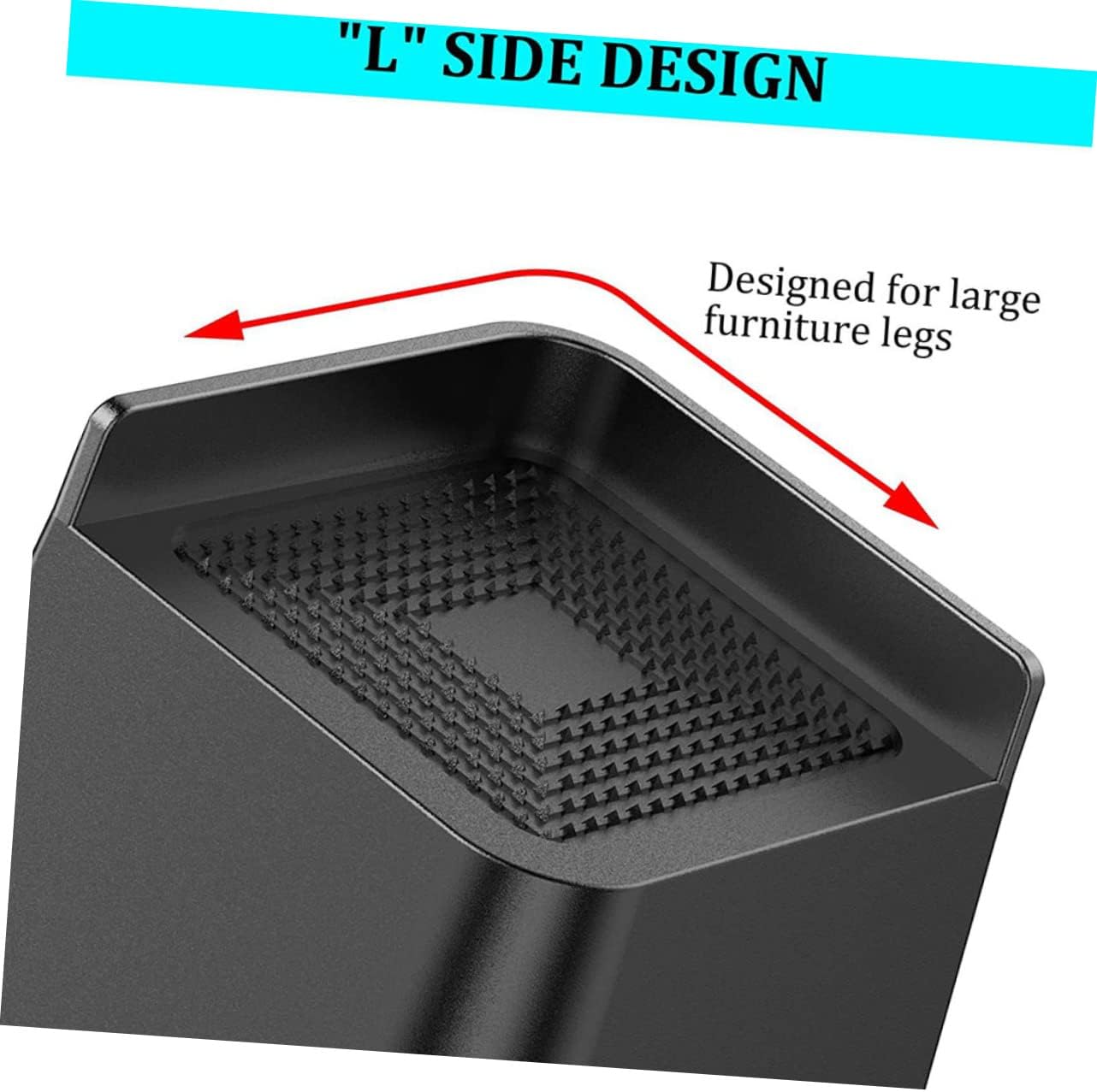 4pcs Rubber Bed Frame Risers Heavy Duty Furniture Lifters for Couches Tables Desks