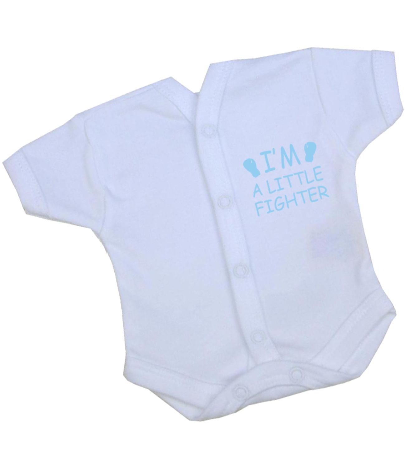 BabyPrem Premature Baby Bodysuit Vest Neonatal Little Fighter Clothes BLUE 38-44