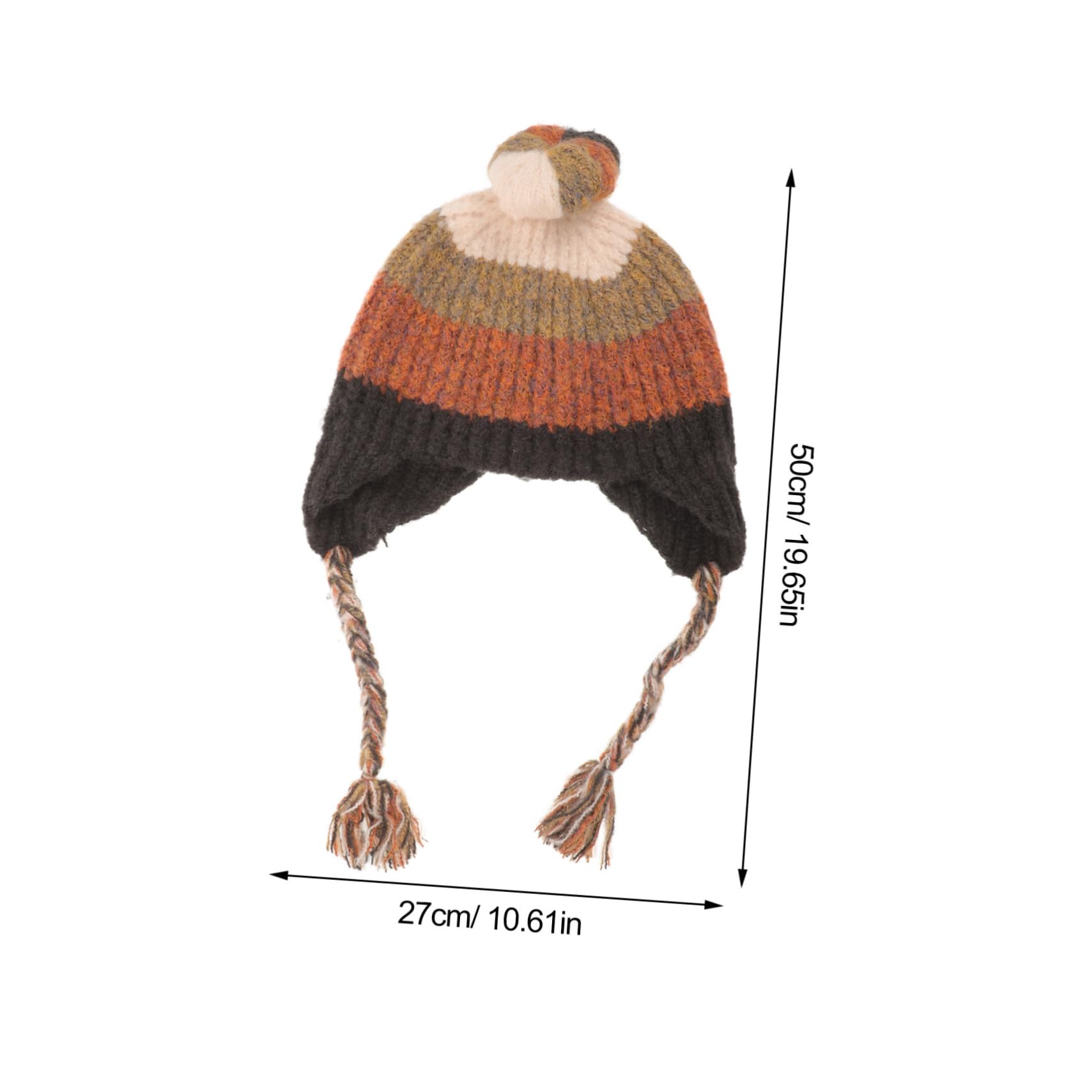 BESTYASH 5piezas Gorro De Punto Para Mujer Con Protección De Orejas Gorro Decorativo Con Trenzas Para Invierno