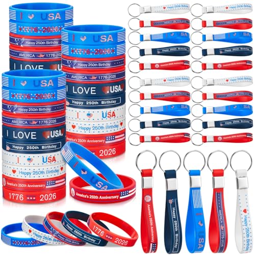 Porte-clés patriotiques en silicone pour décorer facilement vos grands banquets de 120 invités
