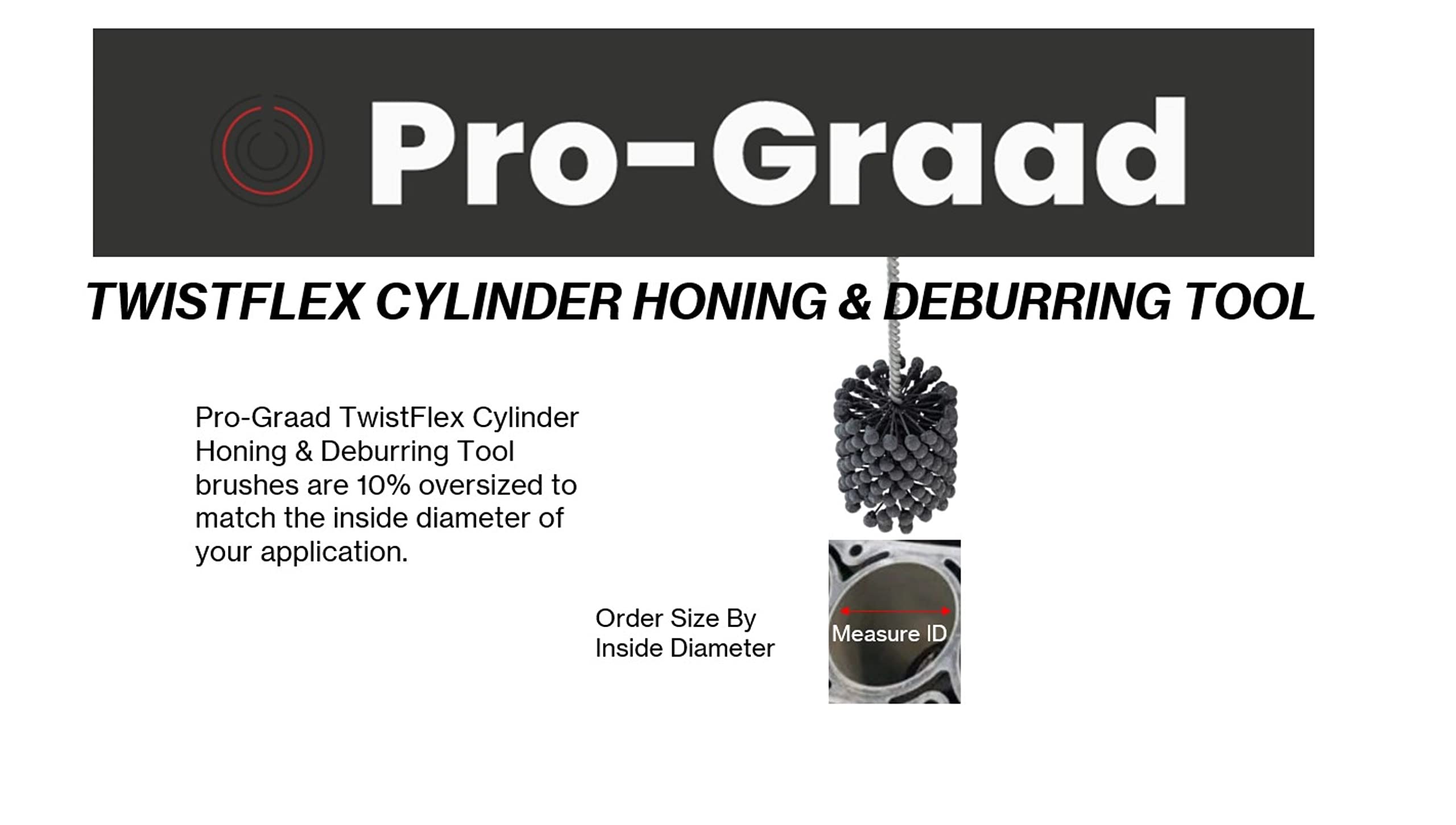 TwistFlex 240SC 9,5 cm ostrzałka cylindryczna | 9,5 cm elastyczny cylinder narzędzie do honowania i usuwania zadziorów | szczotka do wiercenia otworów o średnicy 8,9 cm - 9,6 cm | węglik