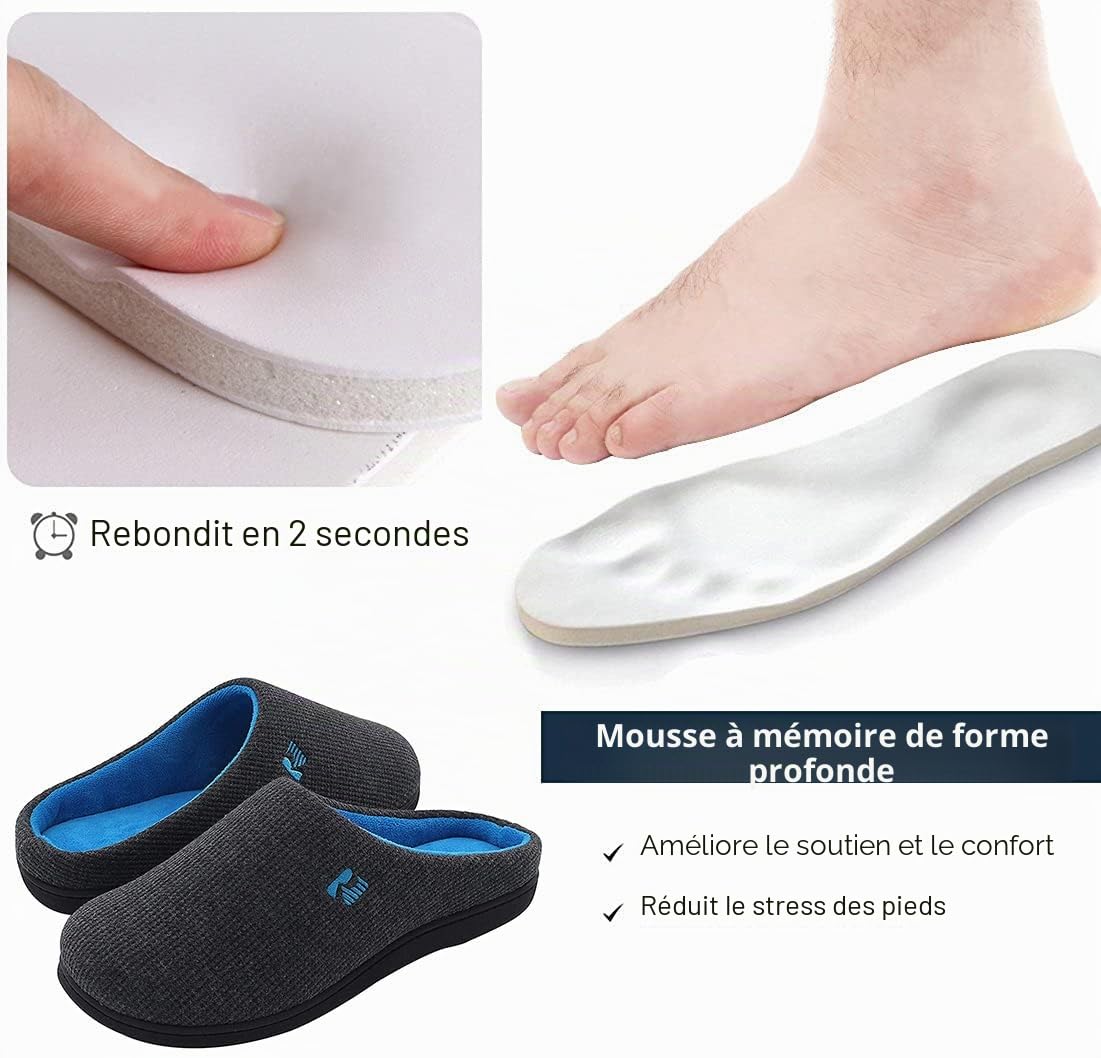 RockDove Chausson en Mousse à Mémoire de Forme à Deux Tons pour Homme
