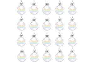 Iridescent Clear Ornaments: Captivating Rainbow Balls for Christmas Magic
