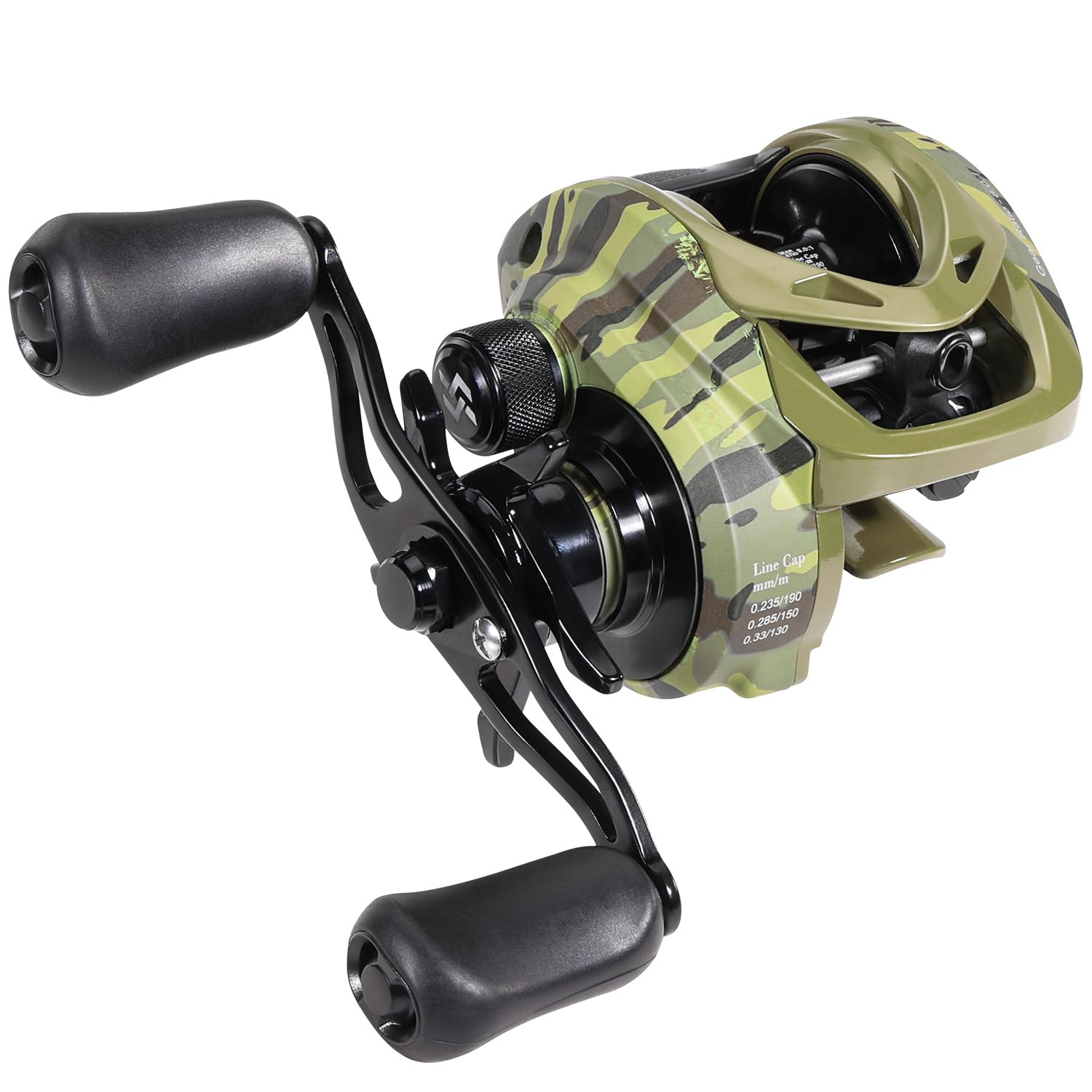 Sougayilang Max Baitcasting Moulinet de pêche 8.0:1 à haute vitesse en fibre de carbone 8,2 kg avec système de freinage magnétique pour la pêche en eau douce et salée MCR