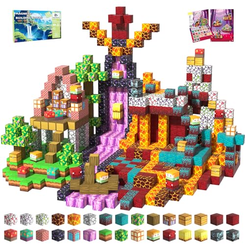 SSAWER Blocs magnetiques 150pcs cubes construction enfant