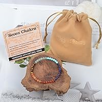 Vista 529 de MASSIVE BEADS Pulsera elástica de yoga hecha a mano con piedra natural, cristal curativo, energía, regalos para adultos unisex de 0.157 in, 0.236