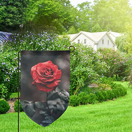 Drapeau de jardin imprimé rose petit format double face extérieur