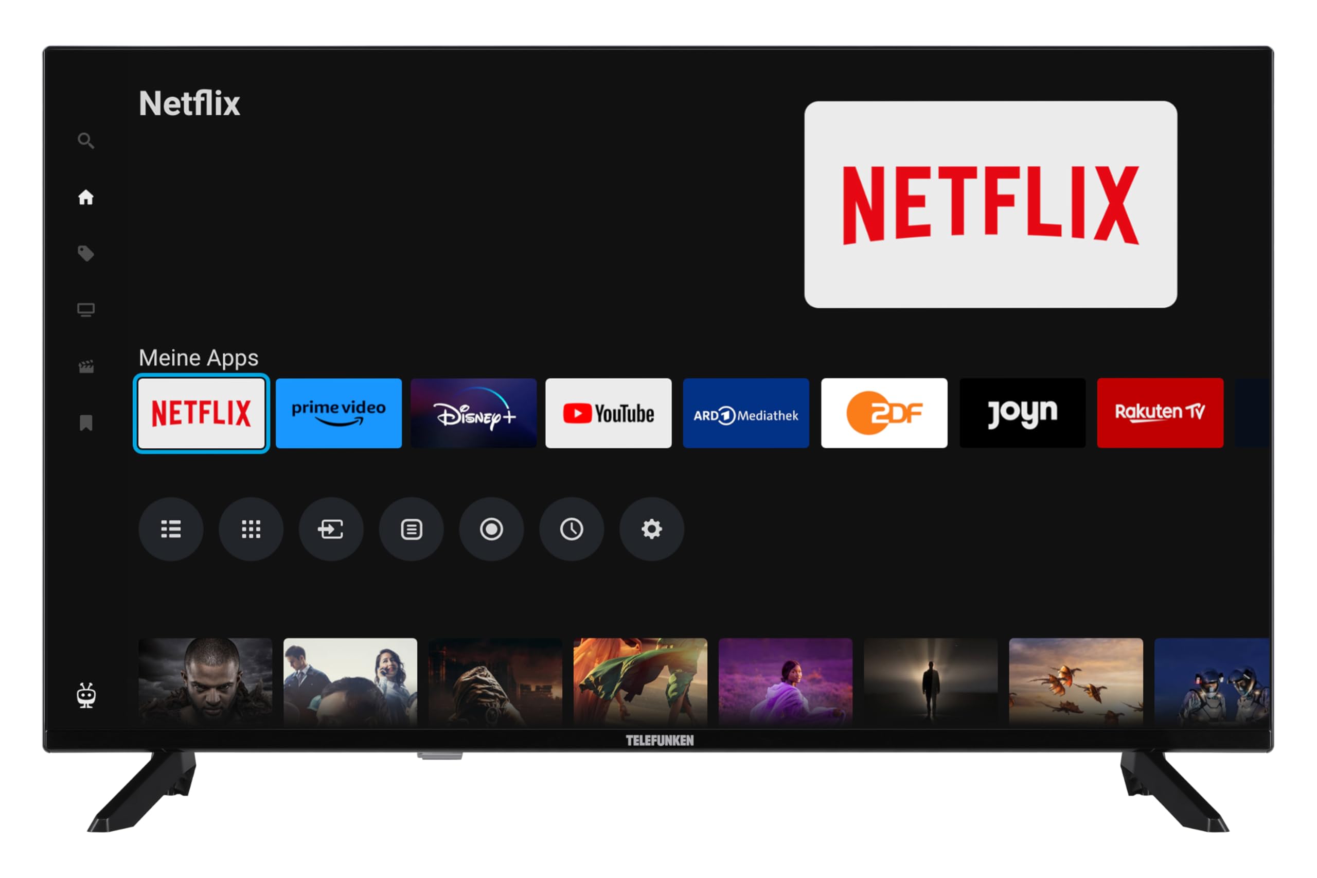 Telefunken D32F751X7CW Fernseher Smart TV Powered by TiVo Full HD 32 Zoll – Bild 2