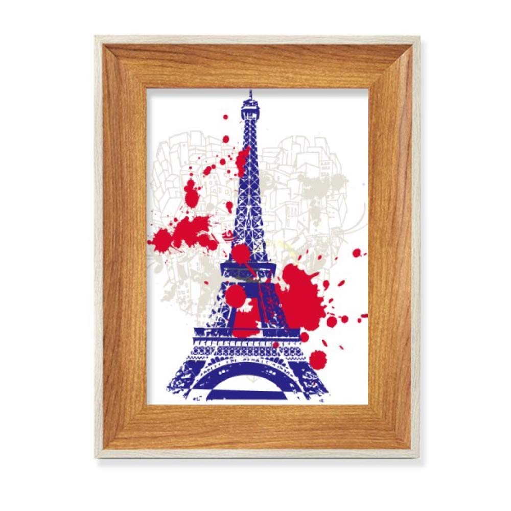 Tour Eiffel cadre de photo bois bureau affichage tableau art peinture Paris