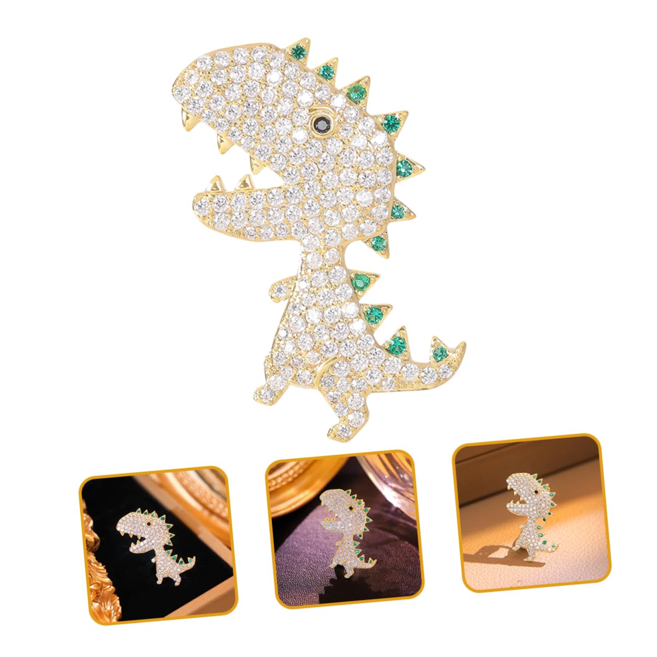 SOIMISS Spilla Di Dinosauro Pin Carino Gioielli Da Ballo Per Le Donne Spilla Da Bucato Per i Vestiti Spillone Arredamento Alla Moda Accessori Per Cappelli Golden Rame