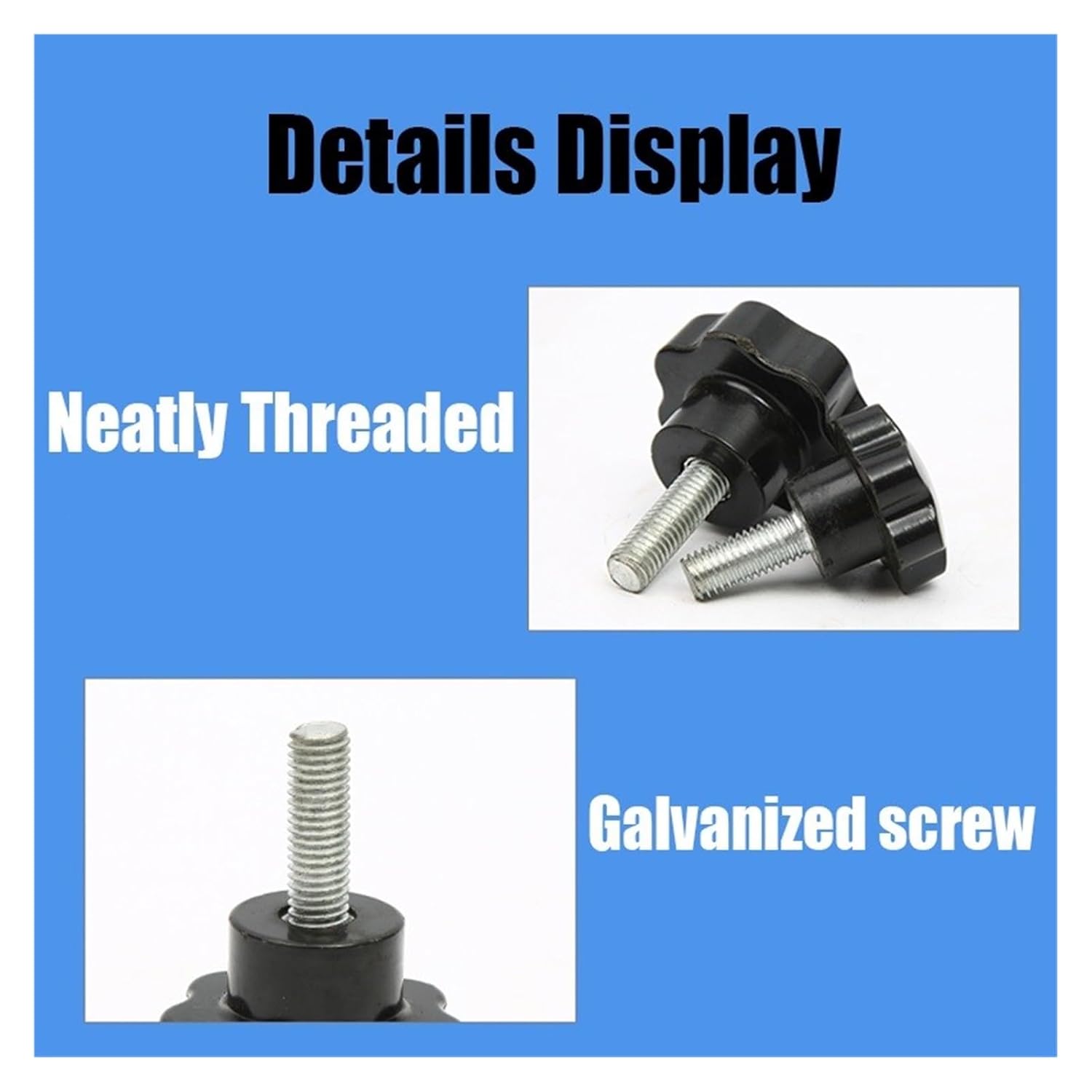 Screws Thumb Screws Star Shape Thread Clamping Handle Bolt 38mm Head Diameter Knurled Thumb Knob Tighten Screw Torx