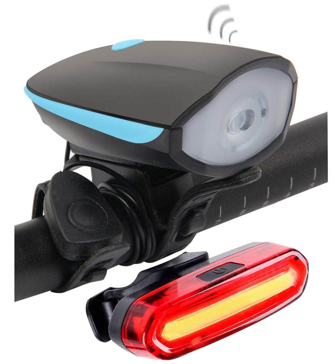 NSV Combo of Bicycle LED USB Rechargeable Head Light and Tail Light with Multicolor (Blue-Red) (B09SJPMJTG) Amazon Price History, Amazon Price Tracker