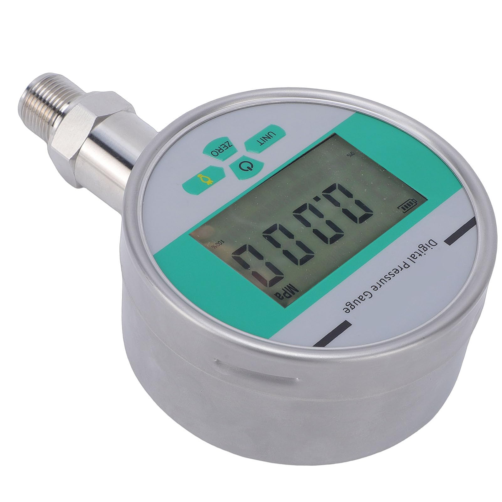 Manómetro Digital de Acero Inoxidable de Alta Precisión, Esfera de 4 Pulgadas, Larga Duración, Amplia Compatibilidad, Uso Versátil, para Aire Agua Aceite, con Pantalla LCD,