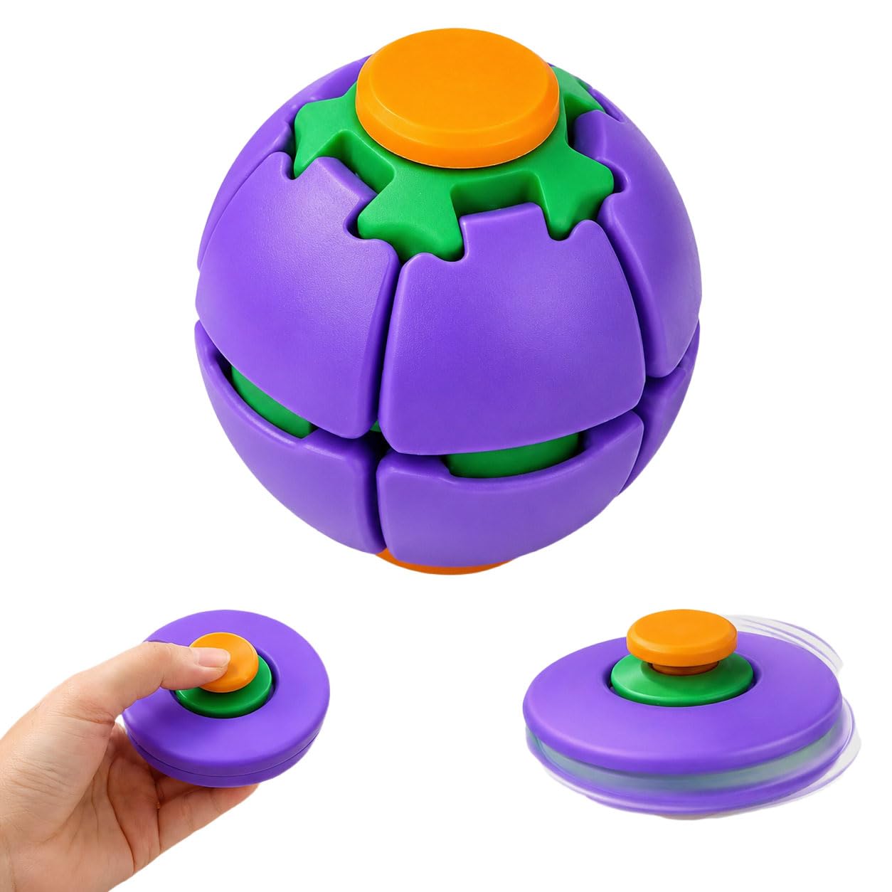 Amazon.co.jp: 3D プリント製 押して回転するストレス解消ボール 机上