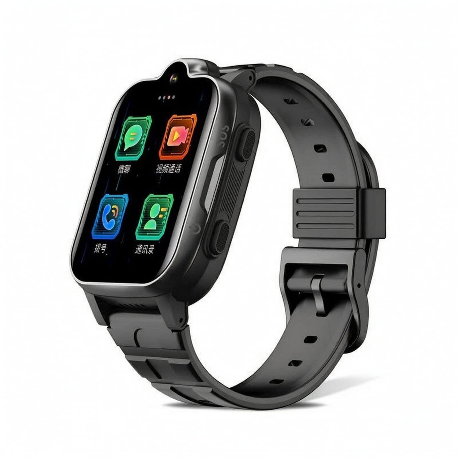 Touchscreen Smartwatch with Camera Touch Screen Telephone Watch Digital Smart Watch with Call Function Wearable for Children, Children, Outdoor, School, Black, K56-4g-image-33