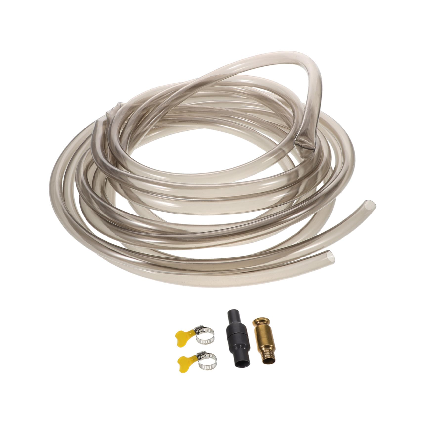 SEWACC Aquarium Siphonschlauch 5m PVC mit Klemme Flexibler Bodengrundreiniger für Wasserwechsel und Kiesreinigung im Aquarium Manueller Aquarien Wasserwechsler für Süß und Salzwasser