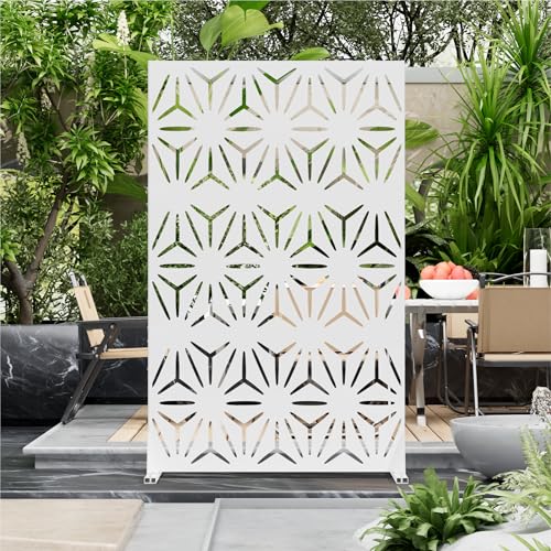 Metal Privacy Screen for Outdoor Freestanding Privacy Screens, 72