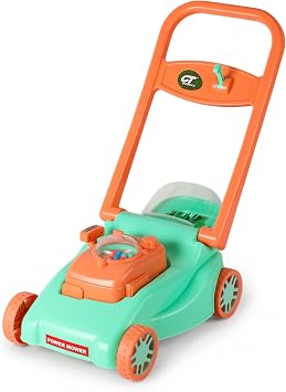 Kids Lawn Mower with Realistic Grass-Cutting Action and Sounds No Batteries Required | Fun Outdoor Push Toy, Birthday Gift & Holiday Present for 3, 4, 5, 6 Year Old Boys and GirlsGreen