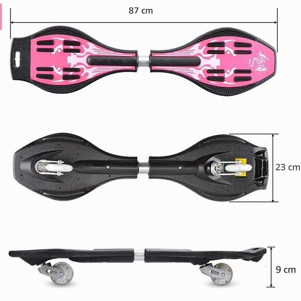 Waveboard Niños Street Surfing Caster Torsion Monopatín Doble Ruedas Luminosas