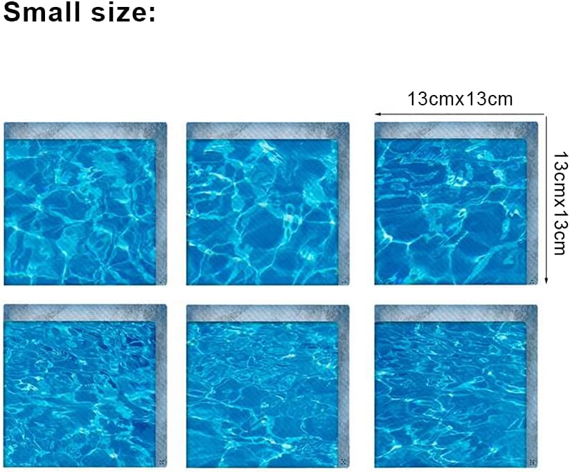 UPSTORE 6 PK 5.1inch Square Creative 3D Pattern Non-Slip Bathtub Stickers Safety Tubs Treads Bathroom Showers Self-Adhesive Anti-Slip Appliques Mat Gritty Textured Bathtub Strips for Bath Pools : Home & Kitchen