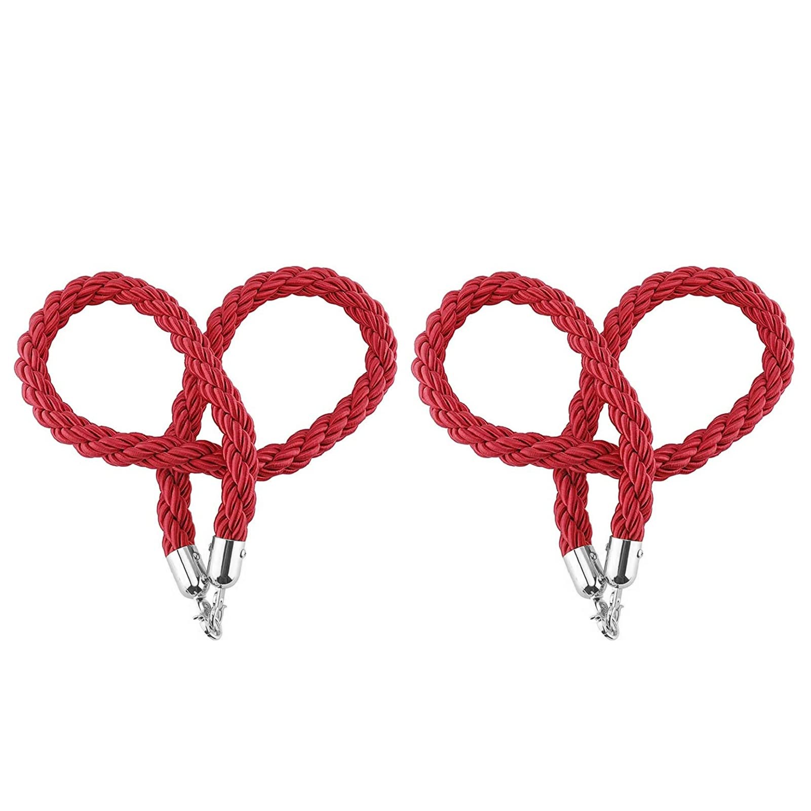 Corda Divisoria Rossa Per Code - Con Ganci Argento, Lunghezza 1.5m, Per Eventi E Locali - Foto 5