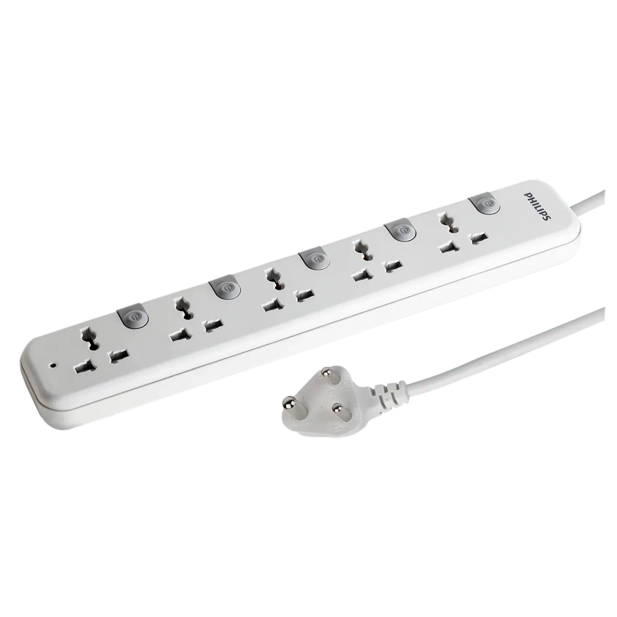 Philips CHP3451W Power Strips with 5 Universal Socket, Individual Control Switch, with Over Current Protection 1.4m Cable Length (White) (B0B8FRVPK5) Amazon Price History, Amazon Price Tracker