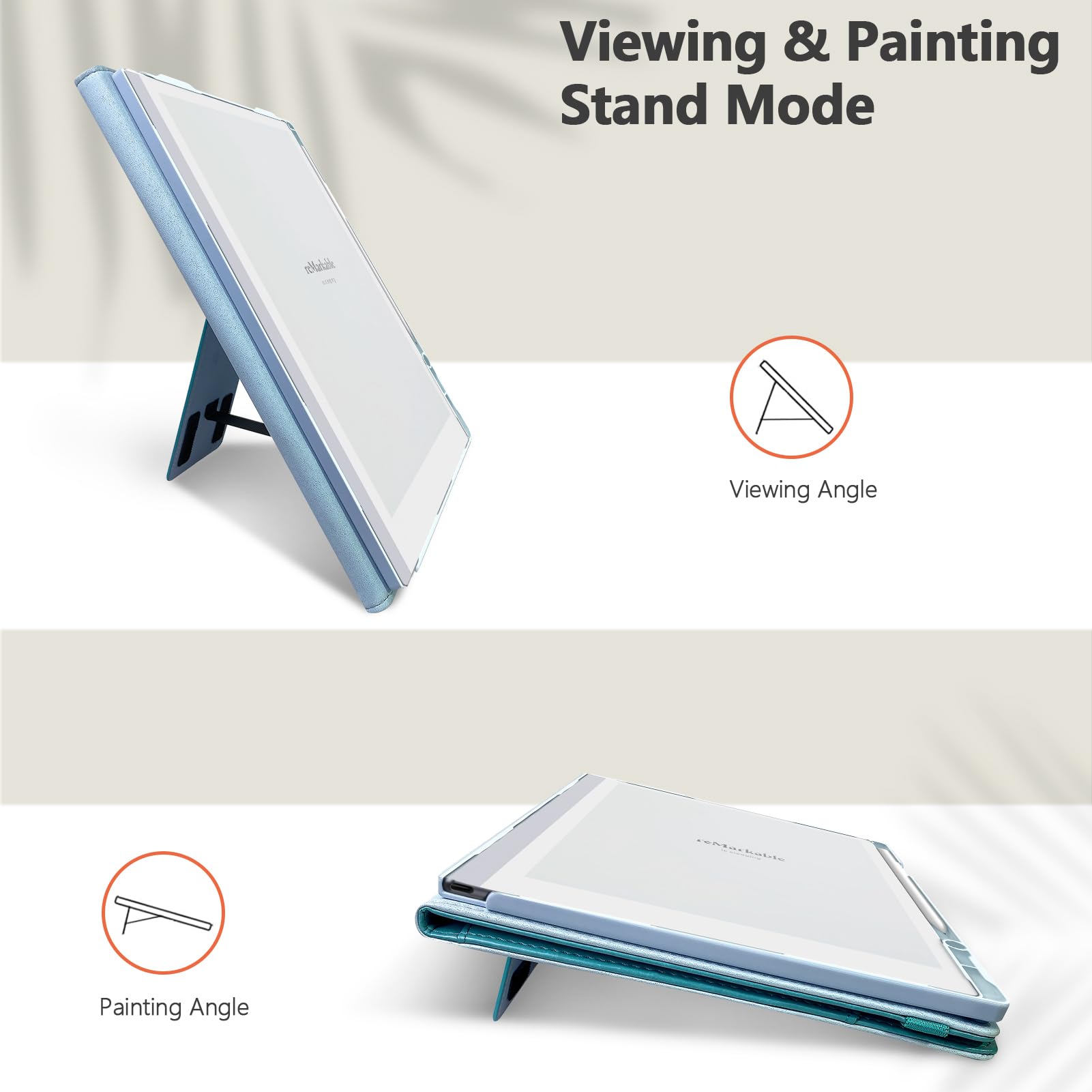 Hülle Für Remarkable 2 Paper Tablet 10,3 Zoll – Schmutzabweisend, Mit Stiftschlitz & Drehbarem Ständer