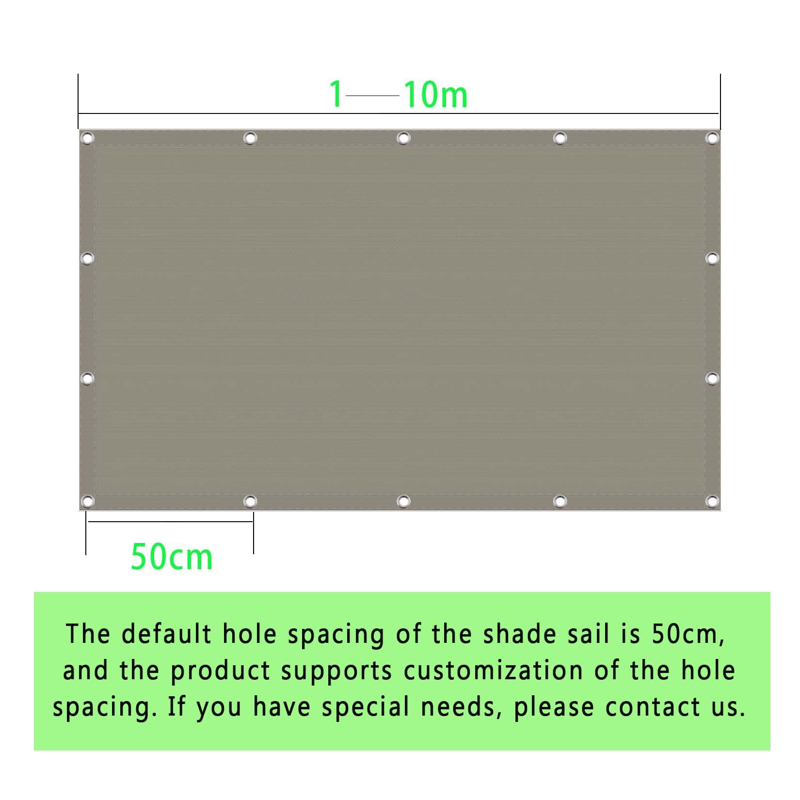 Filet Protection Solaire 240 x 290 cm Résistant à l'eau Protection Solaire Filet d'ombrage Extérieur avec Oeillets et Cordons pour Serre, Plantes, Clapier, Piscine, Brun