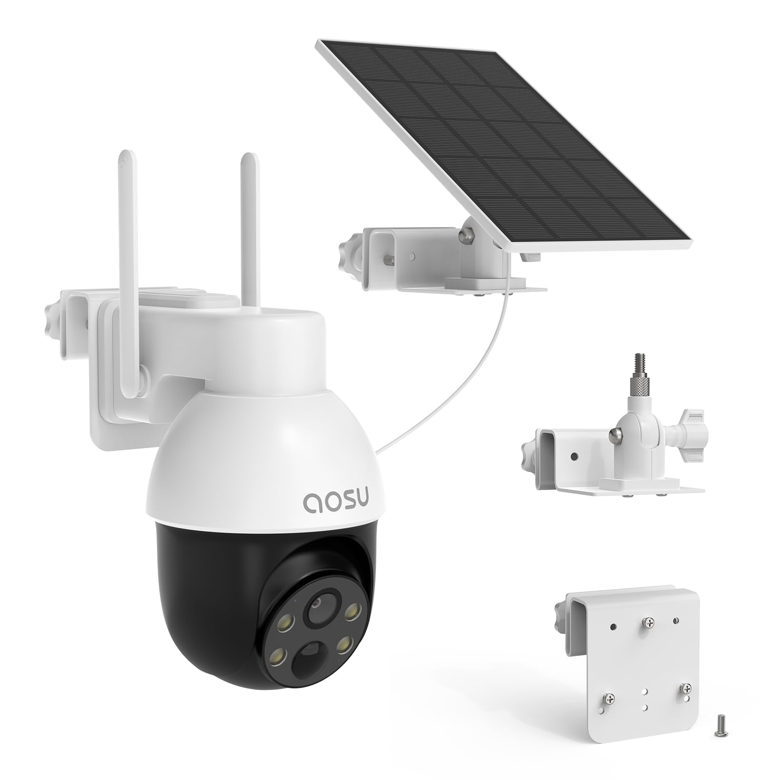 TIUIHU Gutter Mount for AOSU Solar Security Camera Wireless Outdoor System- 2K/3MP(SolarCam D1 SE/Lite) and AOSU Security Camera Wireless Outdoor-3K/