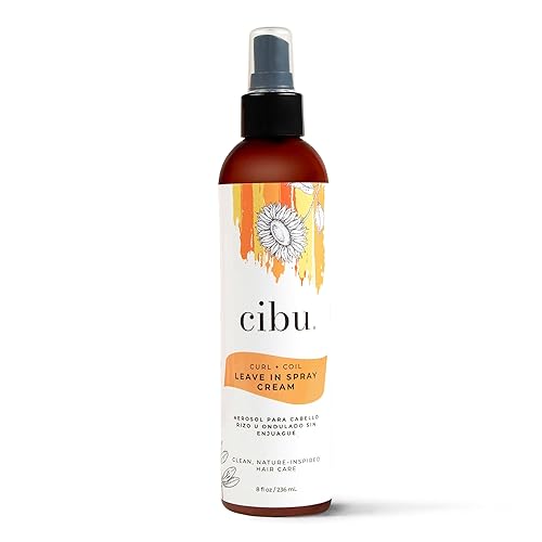 Cibu Crema en aerosol sin enjuague para rizos, bobinas y ondas, hidrata y fortalece con una textura mejorada Revitaliza y activa el cabello sin
