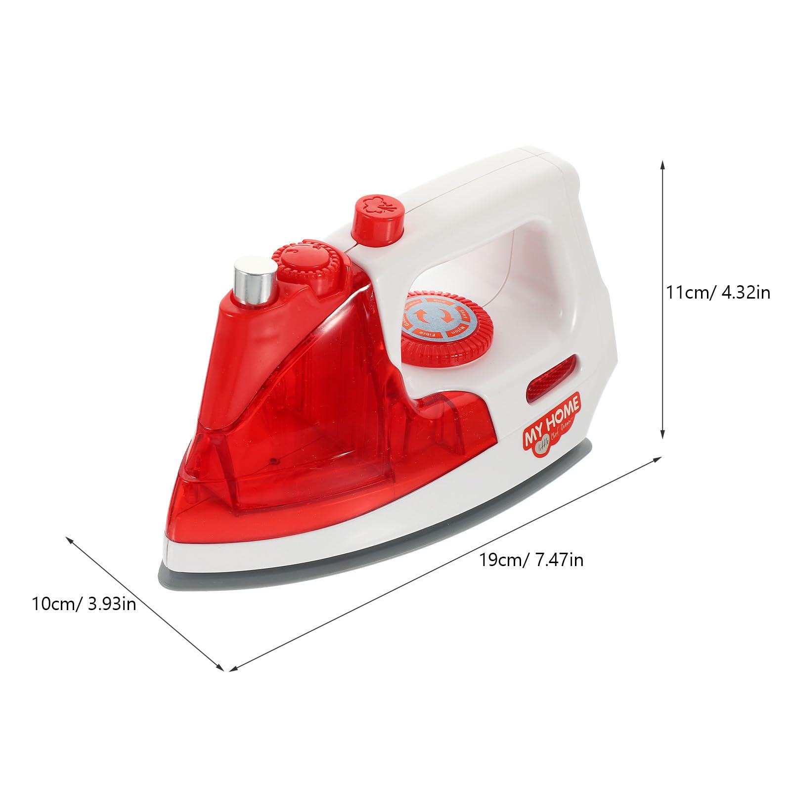 Juguete de Plancha Eléctrica de Imitación Roja para Niños, Material Abs, Diseño Adorable y Creativo para Desarrollar Habilidades y Aprendizaje
