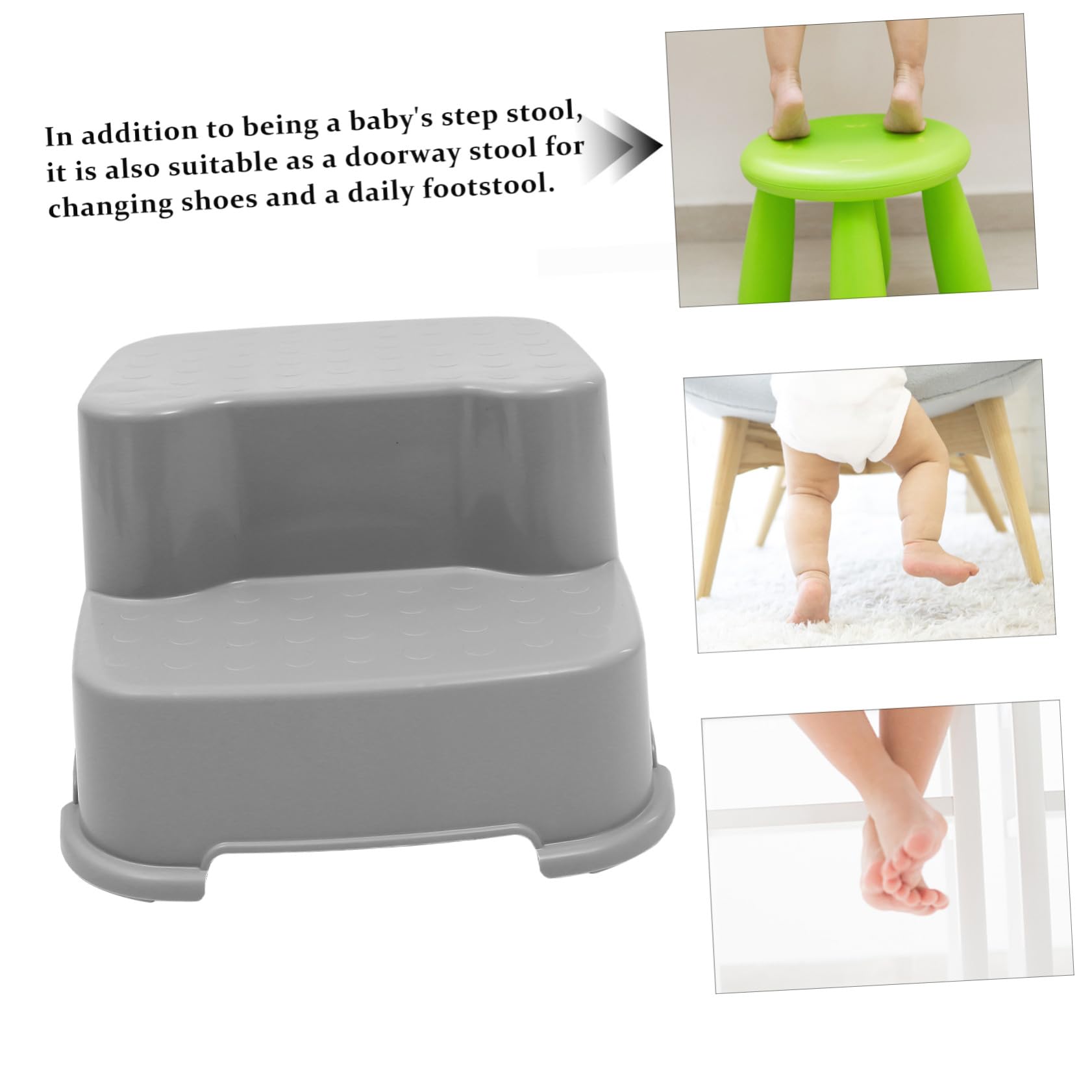 Abaodam Taburete de Entrenamiento para Niños Antideslizante de Plástico PP y TPE, Redondo, Estable Rebabas, Adecuado para Baño Infantil Seguro y Cómodo Color Aleatorio