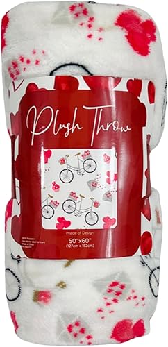 Serafina Home Manta de amor de San ValentĂn corazones y amor de flores rojas rosadas, romántico, San ValentĂn, rojo, rosa y blanco con diseño Serafina Home Manta de amor de San ValentĂn corazones y amor de flores rojas rosadas, romántico, San ValentĂn, rojo, rosa y blanco con diseño