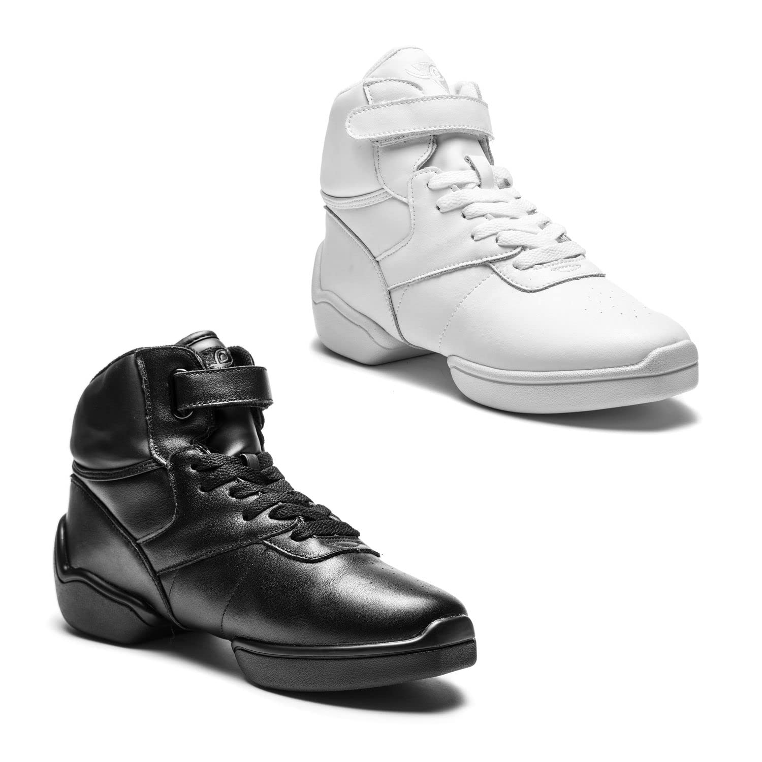 Rumpf 1500 Jazz Street Hip Hop Fitness Sport Tanz High Top Sneaker Farbe schwarz und weiß