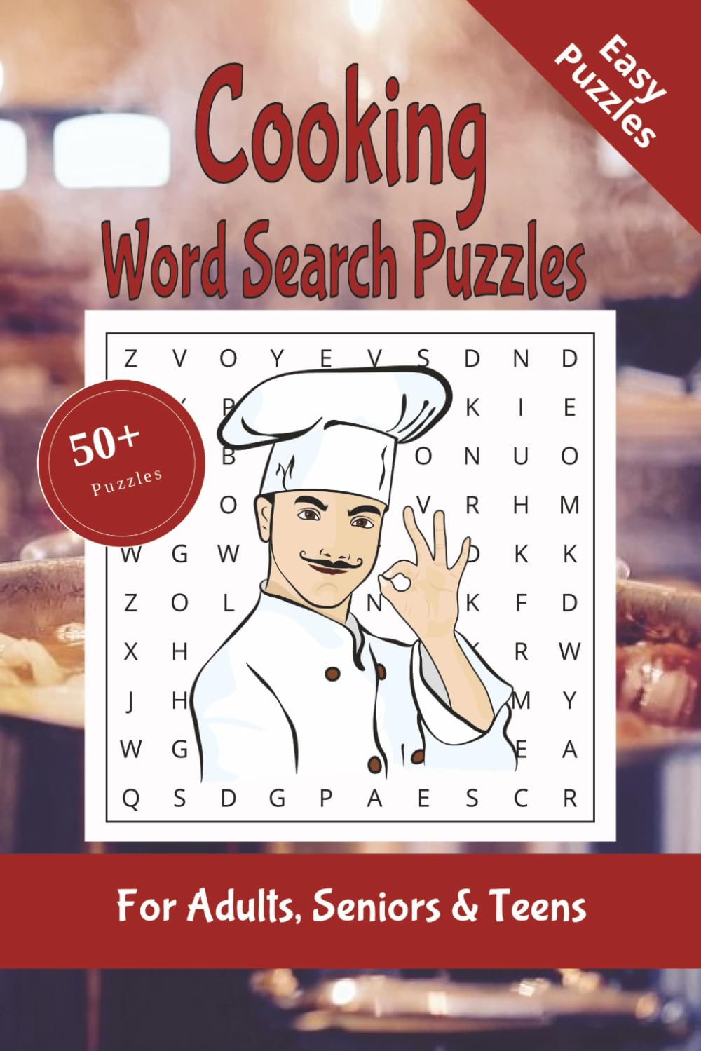 Cooking Word Search Puzzles: 50+ Puzzles Word Search Easy to Read about Cooking and More | 6x9 inches, 110 pages | Gift for Cooking Lover