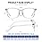 Jectieey Reading Glasses for Women Men - Blue Light Blocking UV Filter Computer Readers,Anti Eyestrain Eyeglasses(Transparent, 1.75X)