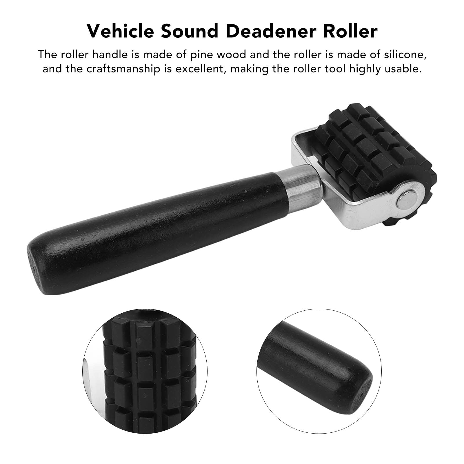 Auto Fahrzeug Sound Deadener Anwendung Rollrad Roller Tapete Flachdruckrolle Anwendung Rollrad Roller Autoreparatur Wartungswerkzeug(L)
