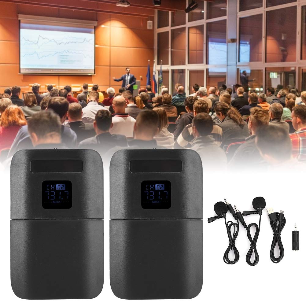 Amplificateur de Voix Portable avec Microphone Cravate sans Fil, Haut-Parleur USB Multifonction Flexible, Écran LED, Connexion Automatique, Mains Libres pour Réunion
