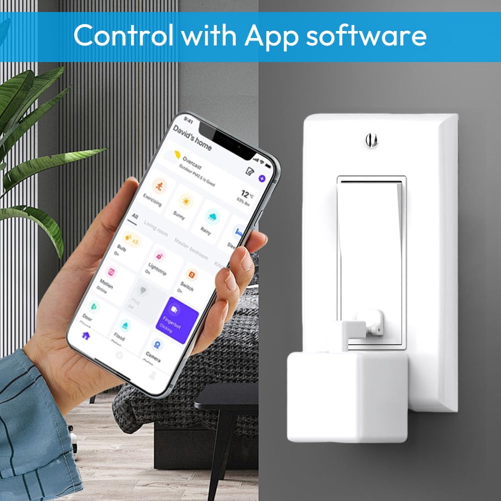 ZigBee Fingerbot Plus Smart Switch Bot - Interruptor inteligente con control táctil, temporizador, requiere puerta de enlace MOES