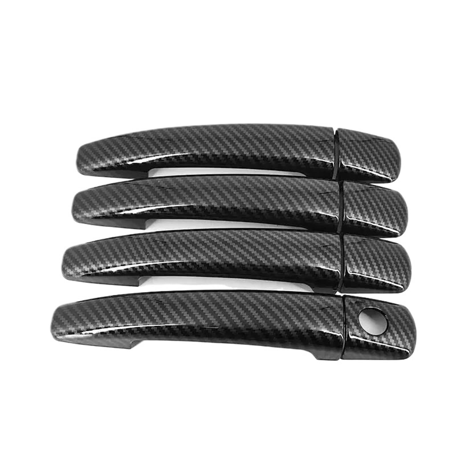 GETPZPZHMQ Boot Mat Liner Tray for Peugeot for Partner 3008 5008 for Expert Car Door Handle Cover(Carbon Fiber)