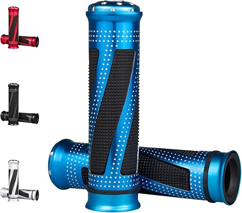 Miniatura 1 de Empuñaduras universales para manillar de motocicleta para motocicletas con agarre izquierdo de 7/8 pulgadas y 1 pulgada derecha, disponibles en una